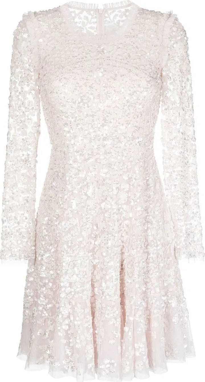 Sequin-Embellished Mini Dress