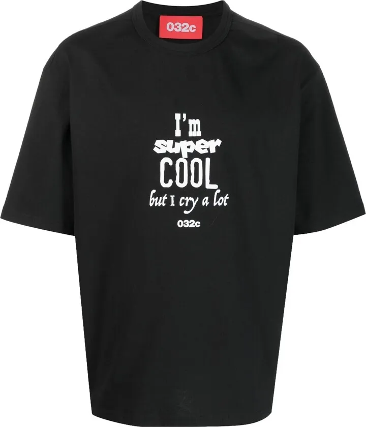text-print organic-cotton T-shirt