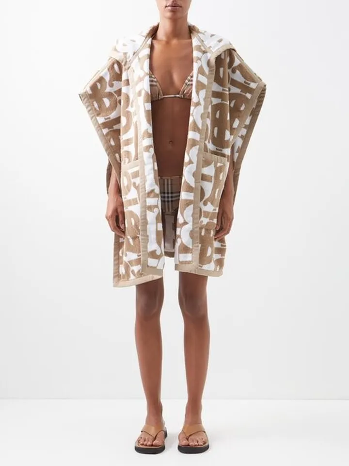 Reversible Tb-jacquard Cotton-terry Cape