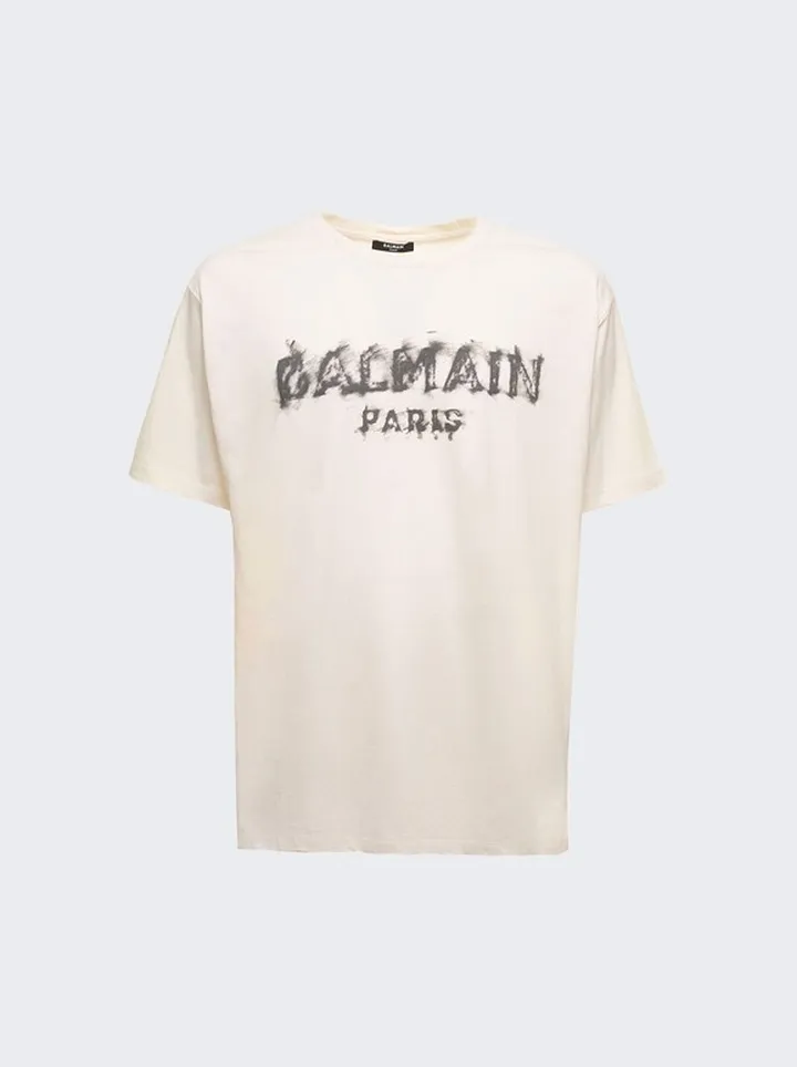 Logo Tee Beige And Black