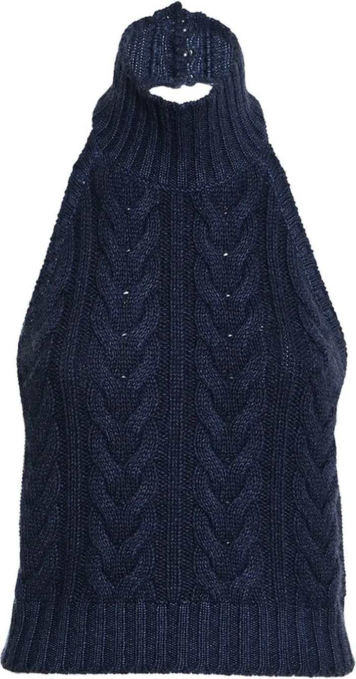 Stallo knit turtleneck sleeveless top