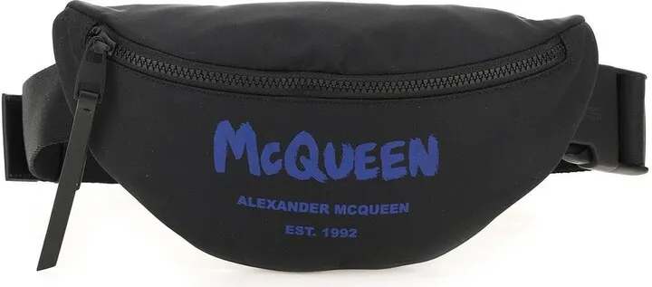 Alexander Mcqueen 'mcqueen Graffiti' Nylon Belt Bag