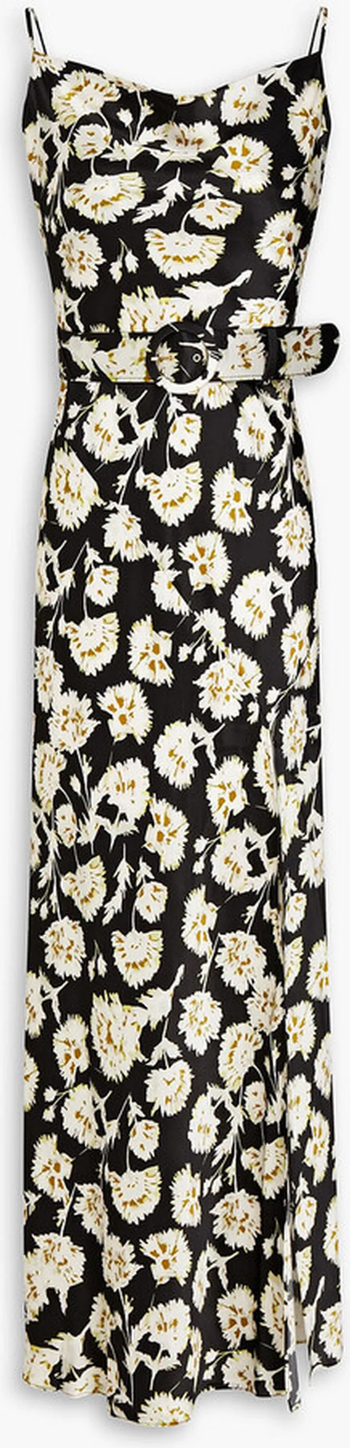 Simone belted floral-print silk-satin maxi dress