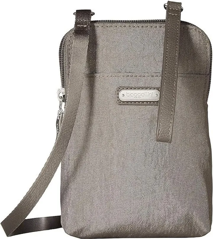 Baggallini Take Two RFID Bryant Crossbody (Sterling Shimmer) Handbags