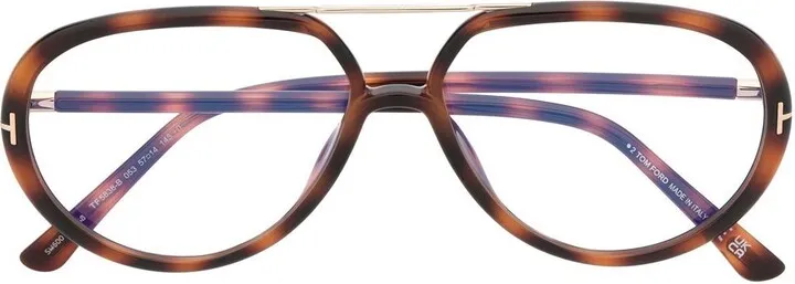 Logo-Plaque Pilot-Frame Glasses