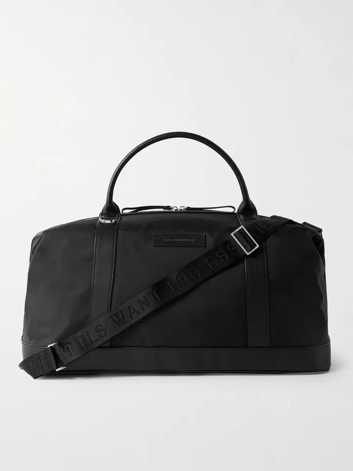 Kelowna Leather-Trimmed Nylon Holdall