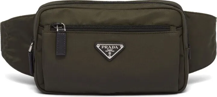Re-Nylon and Saffiano leather belt bag
