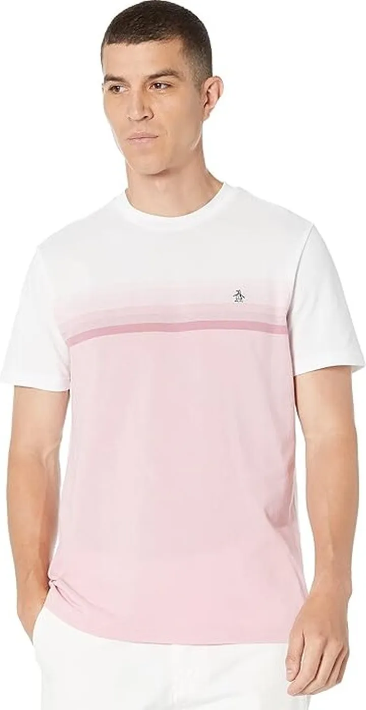 Original Penguin Knit Fashion Tee COOLMAX Ombre (Foxglove) Men's T Shirt