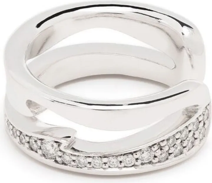 18kt white gold Fusion diamond ear cuff