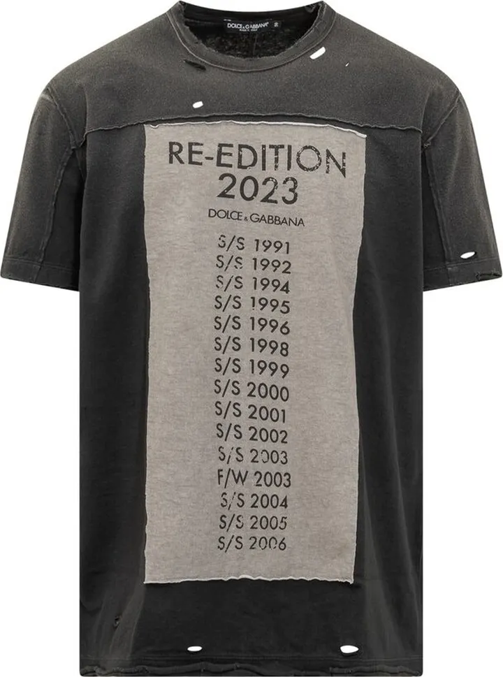 Dolce & Gabbana Distressed Crewneck T-Shirt