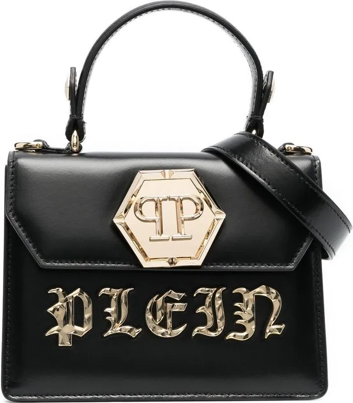 Small Logo-Plaque Leather Bag