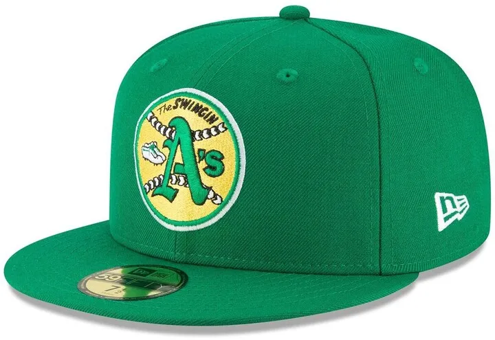 Men's Green Oakland Athletics Cooperstown Collection Logo 59FIFTY Fitted Hat