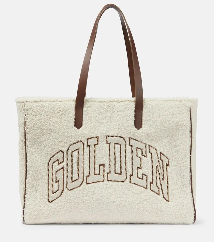 California Large faux-shearling tote