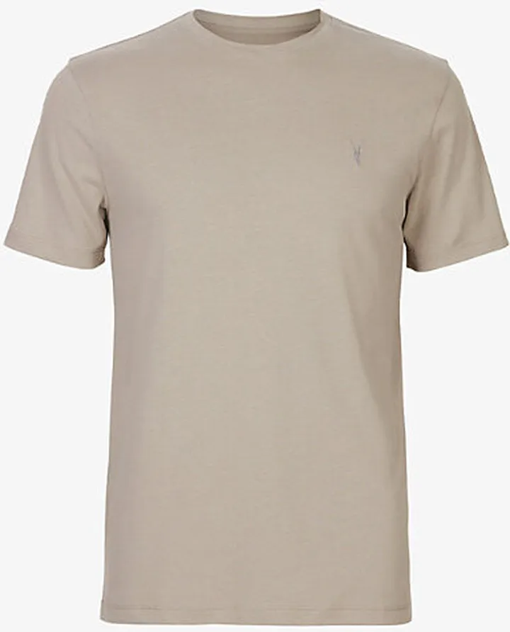 Mens Pink Brace Crewneck Cotton-jersey T-shirt