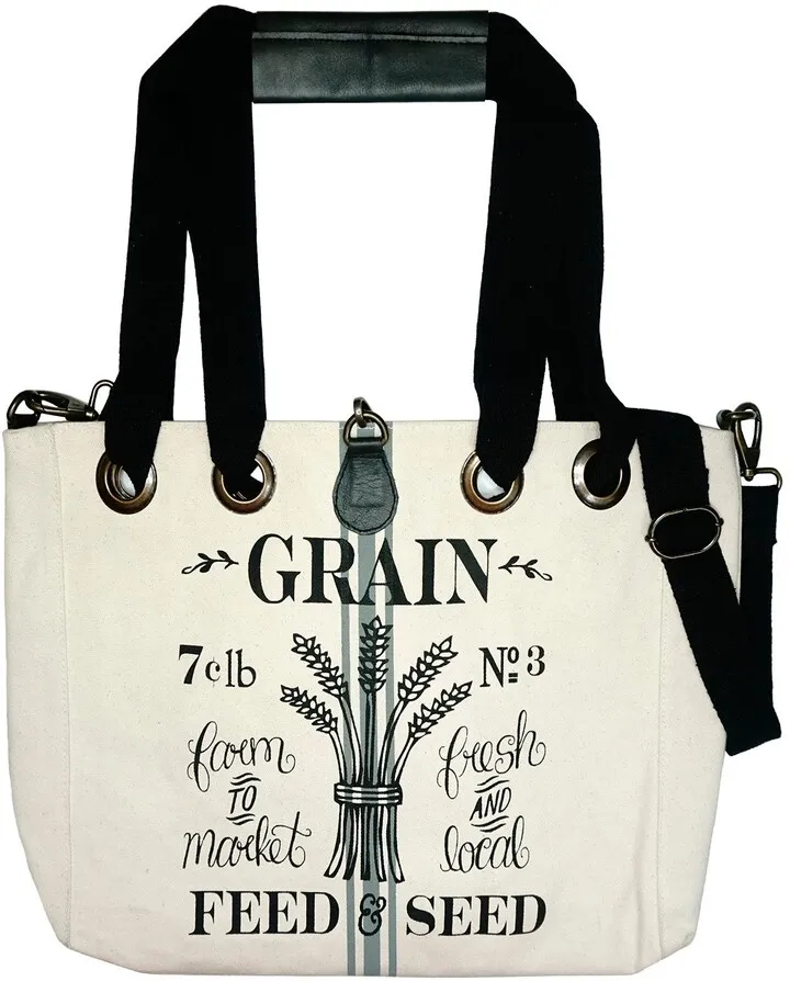 Leather Trimmed Tote