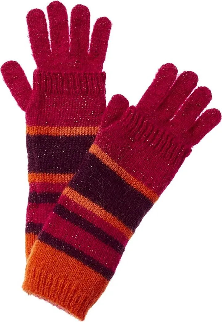 Jocelyn Striped Alpaca-Blend Gloves