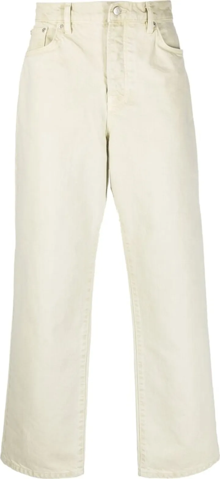 Embroidered-Logo Wide-Leg Jeans