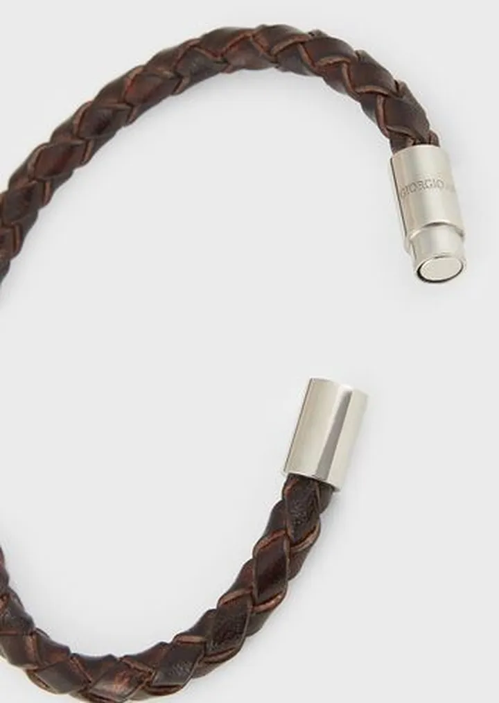 Plaited leather bracelet