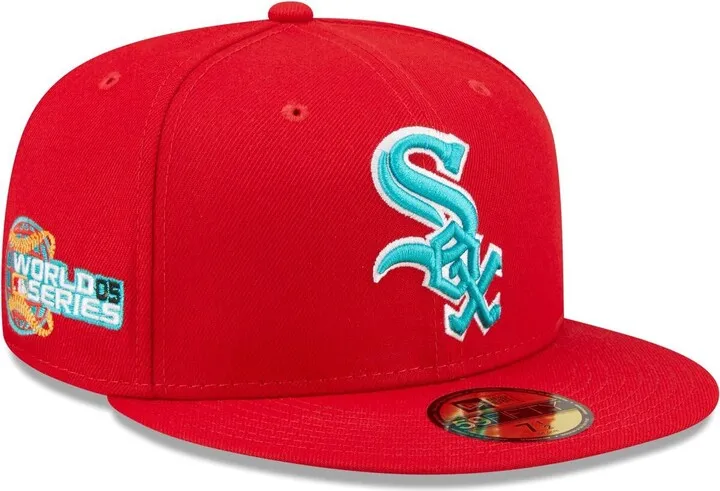 Men's New Era Scarlet Chicago White Sox 2005 World Series Undervisor 59FIFTY Fitted Hat