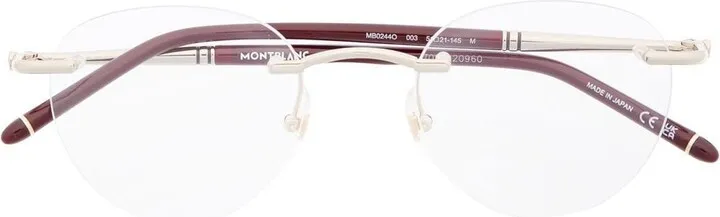 Round Rimless-Design Glasses