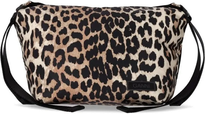 Ganni Tech Animal Print Crossbody Bag