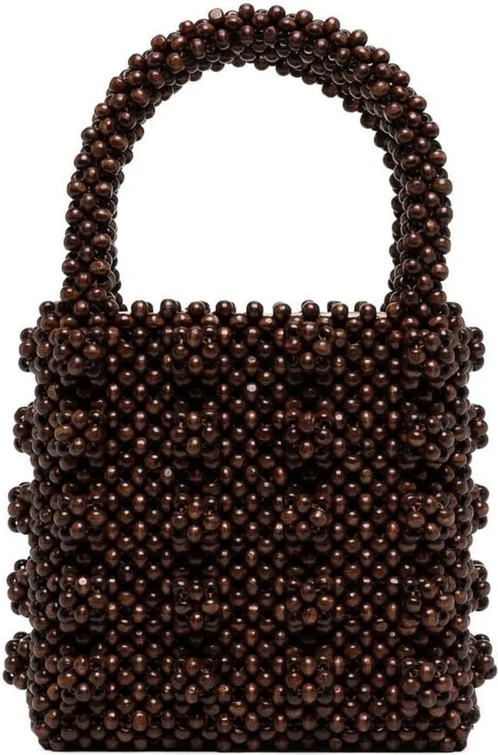 Antonia faux-pearl tote bag