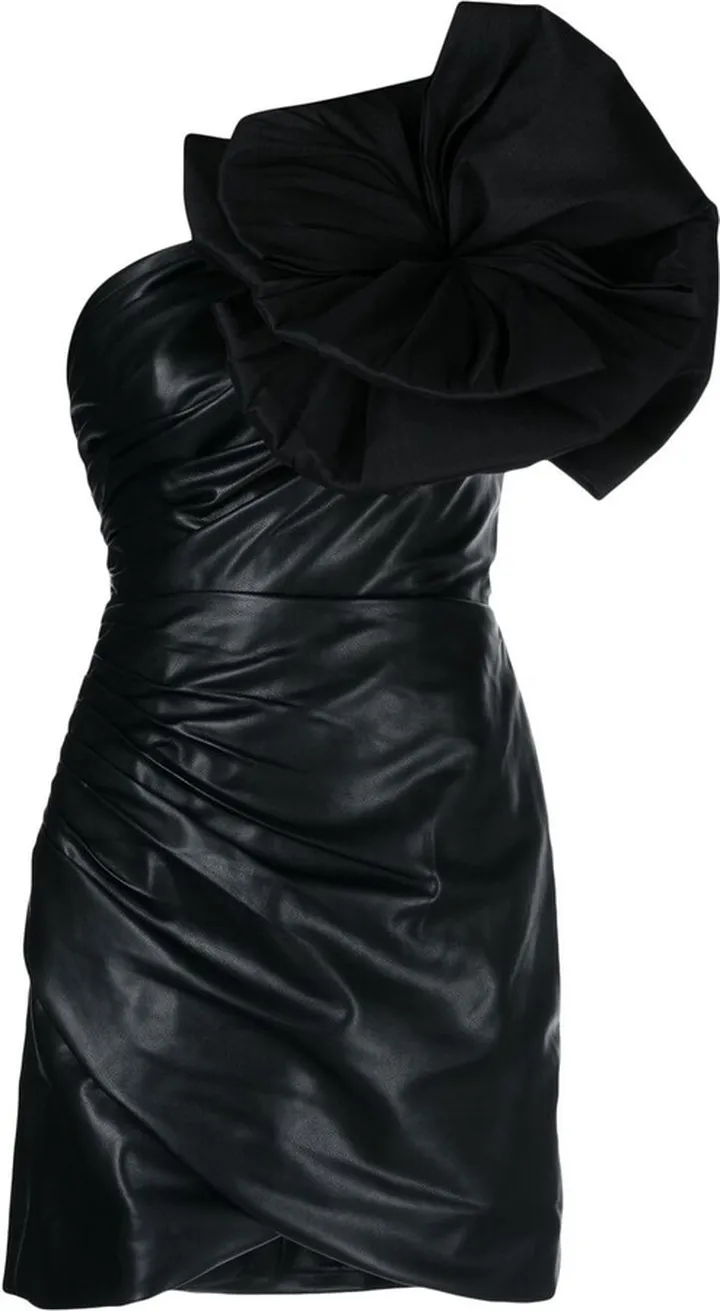 Evana faux leather mini dress