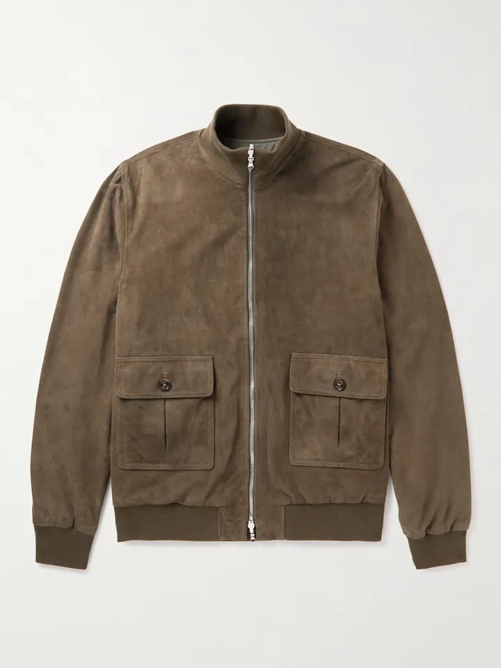 Valstarino Suede Bomber Jacket