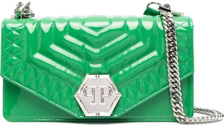 Hexagon-Logo Medium Shoulder Bag
