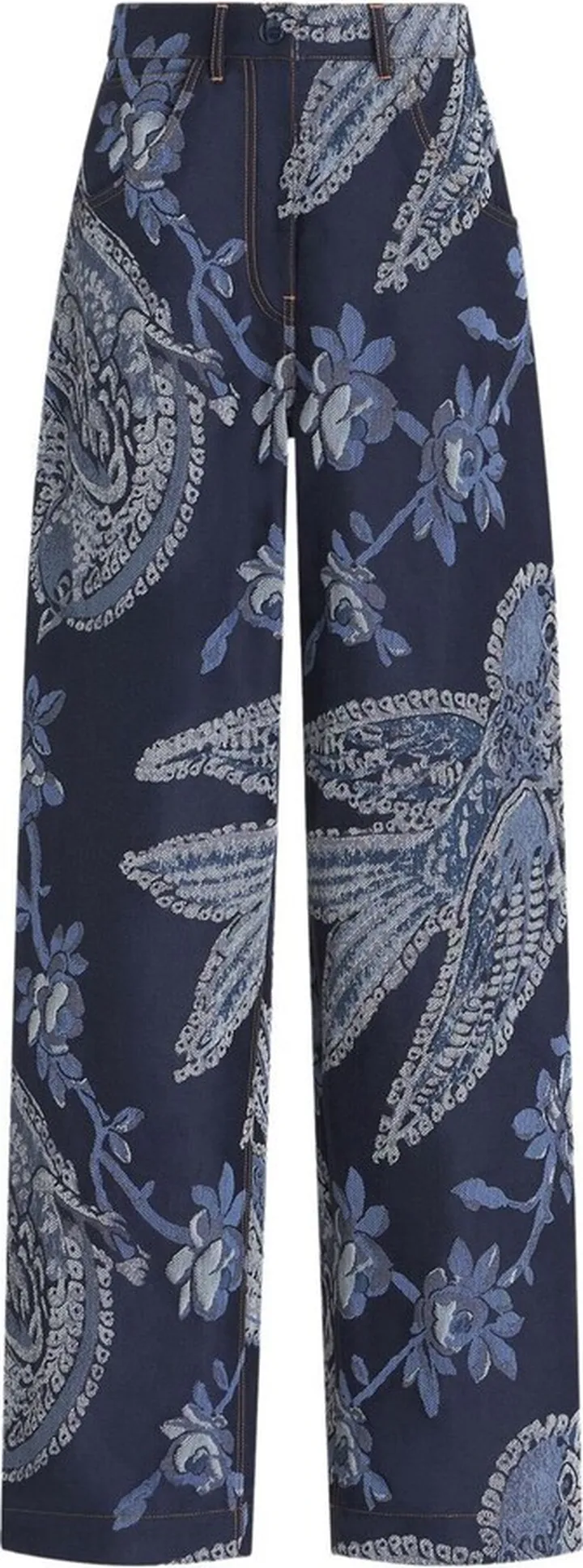 ETRO- Printed Cotton Blend Trousers