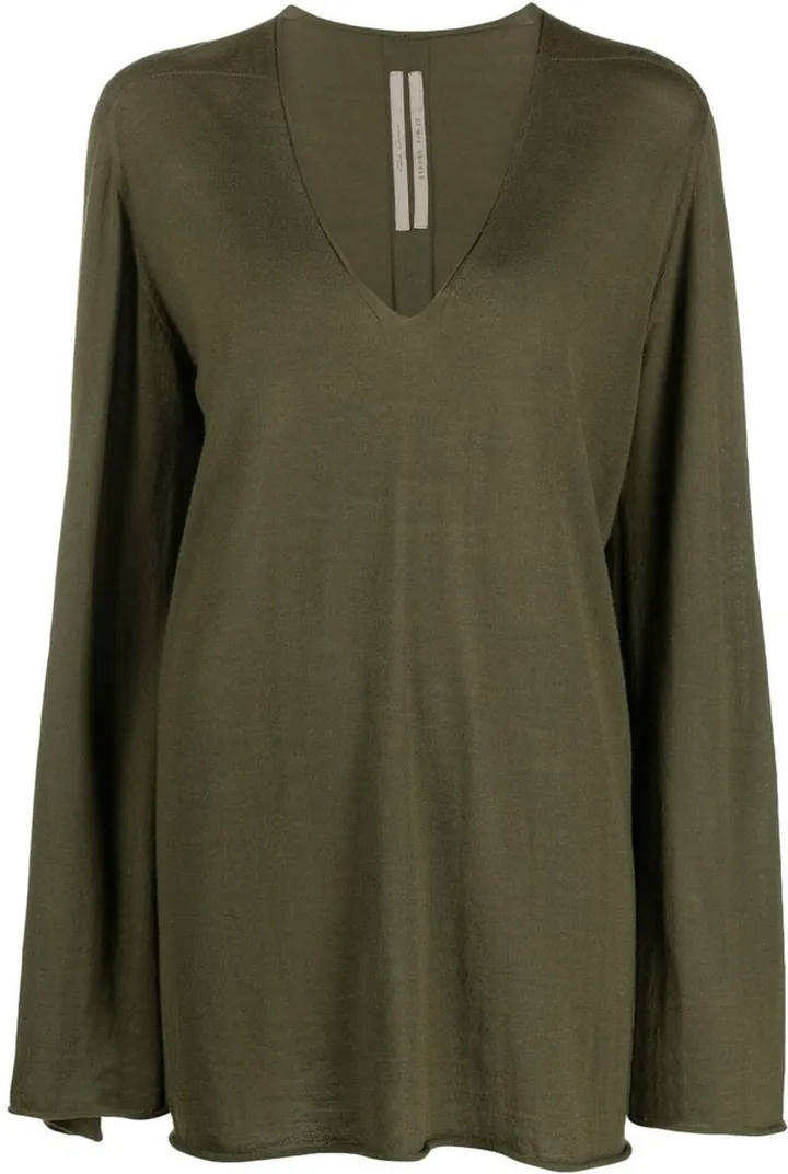 deep V-neck knit jumper