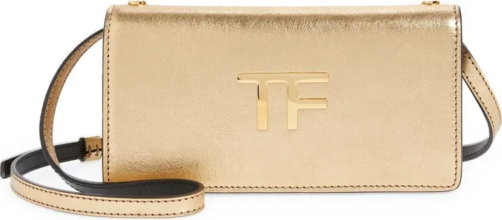 Mini Metallic Leather Crossbody Bag