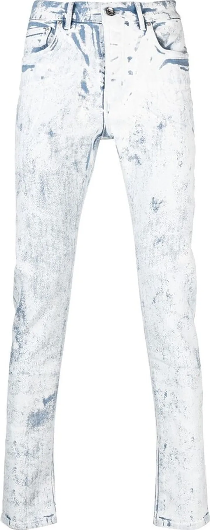 Cracked White Over Light skinny jeans