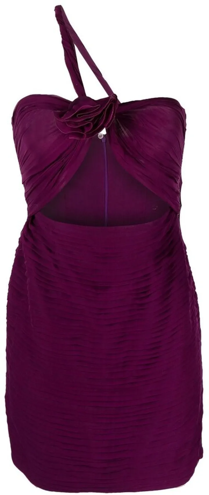 Flower-Appliqué Mini Dress