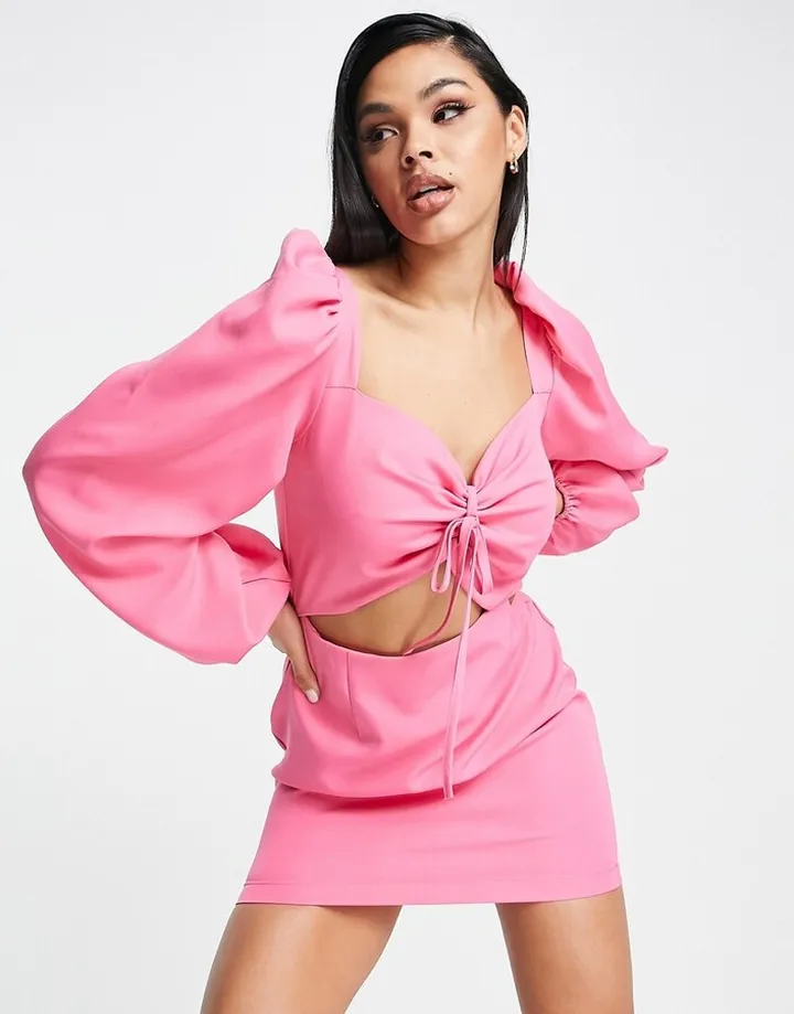 I Saw It First cut out mini dress in pink