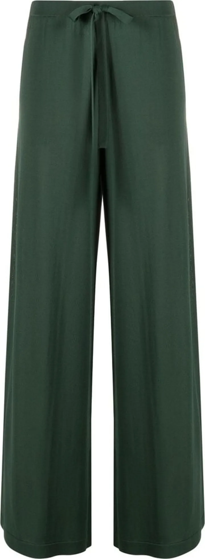 Drawstring-Waist Straight-Leg Trousers