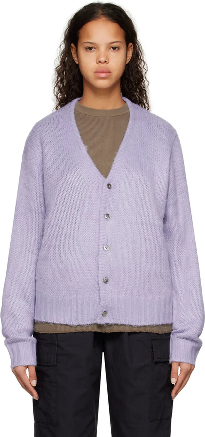 Stüssy Purple Brushed Cardigan