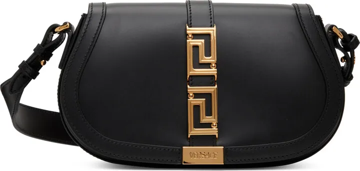 Versace Black Greca Goddess Bag
