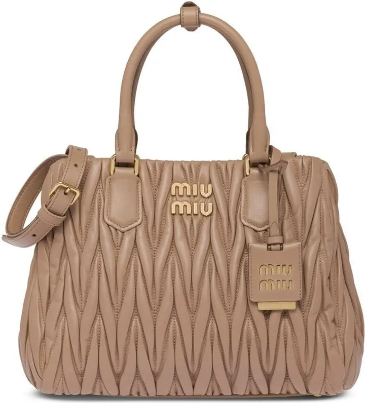 Matelassé nappa leather tote bag