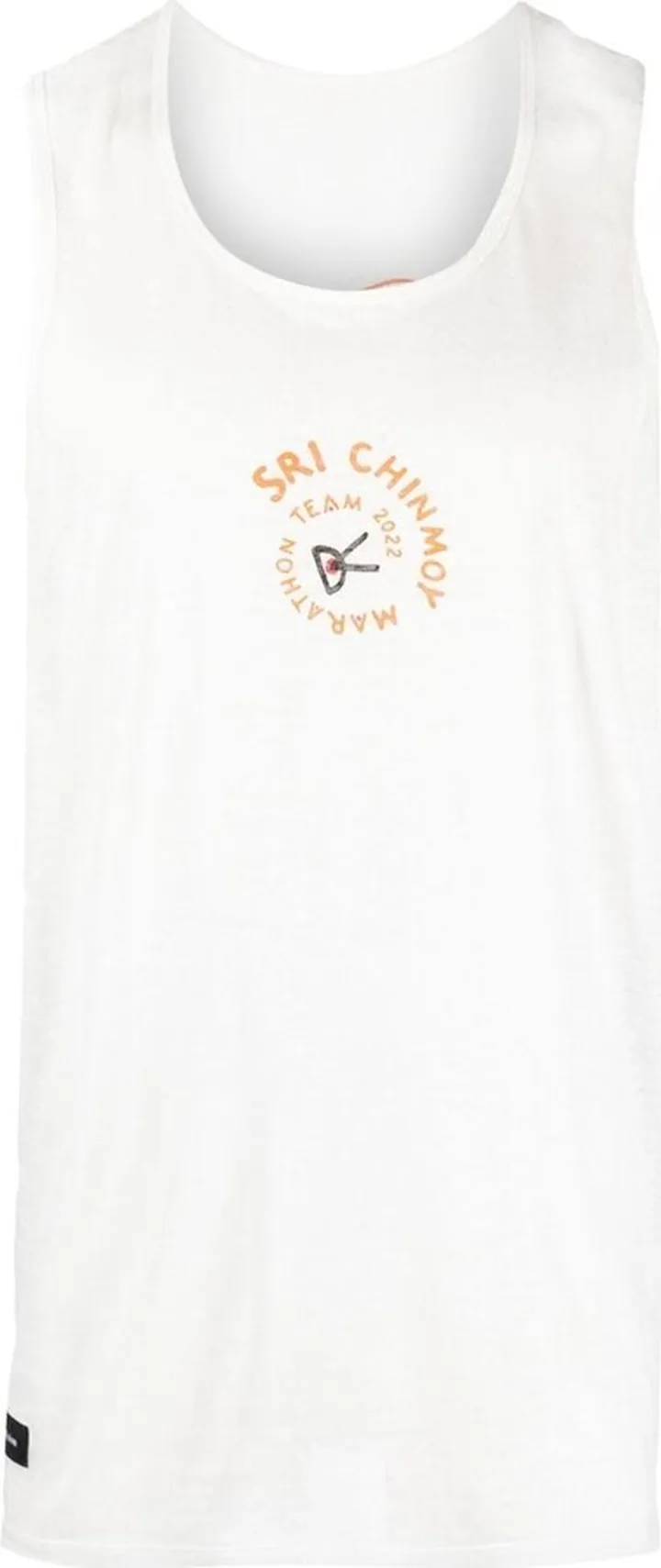 sleeveless logo print T-shirt