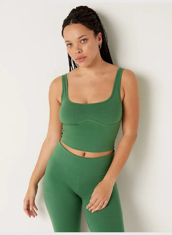 Cotton Contour Crop Tank Top