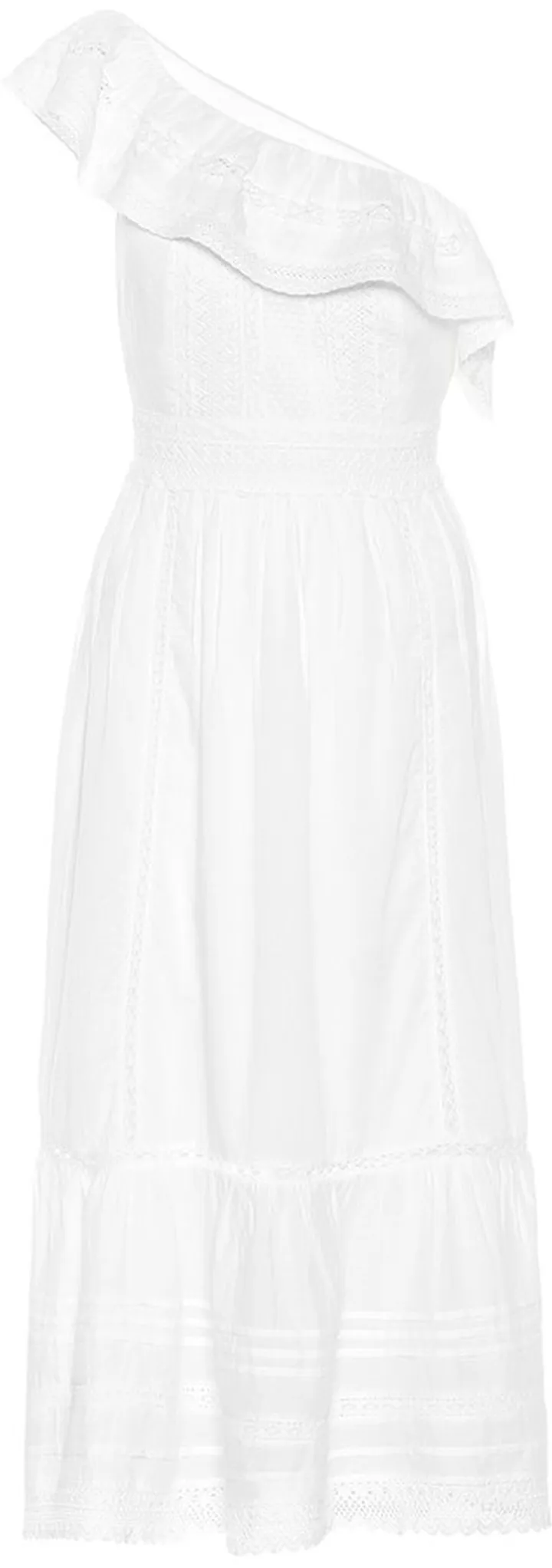Coco one-shoulder cotton midi dress