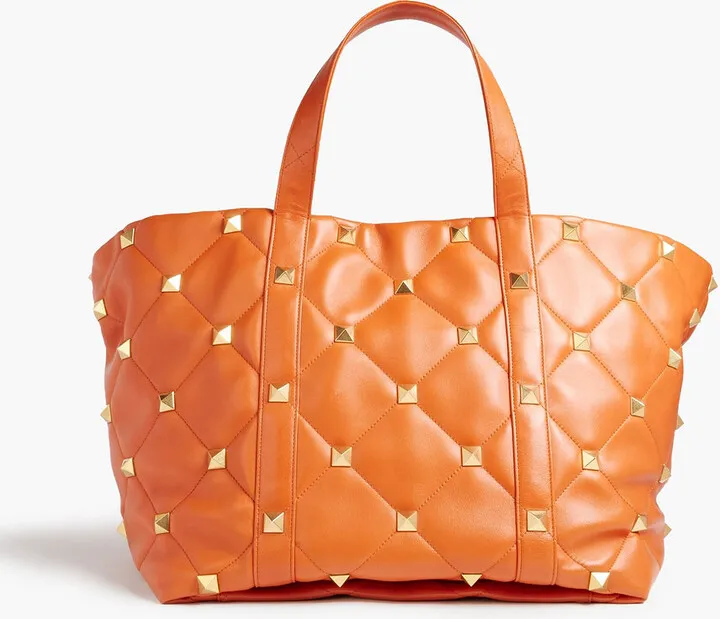 Roman Stud quilted leather weekend bag