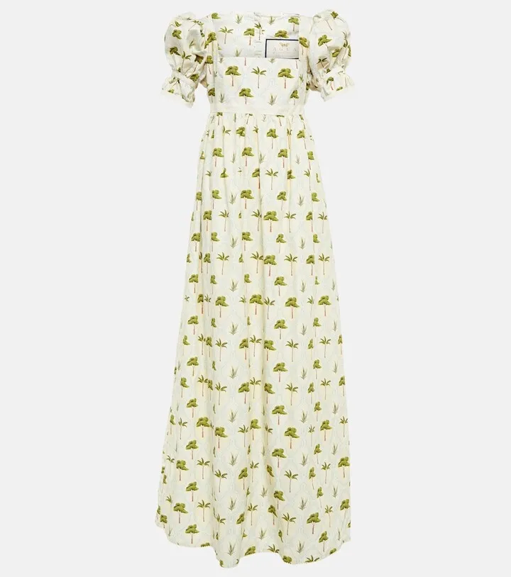 Pistacho Cocora cotton poplin maxi dress