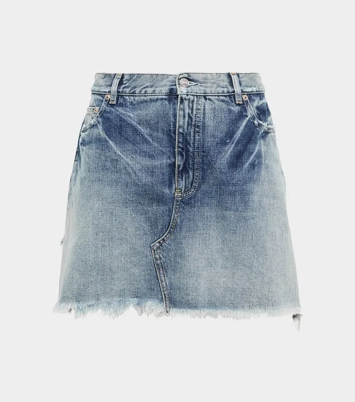 Deconstructed denim shorts