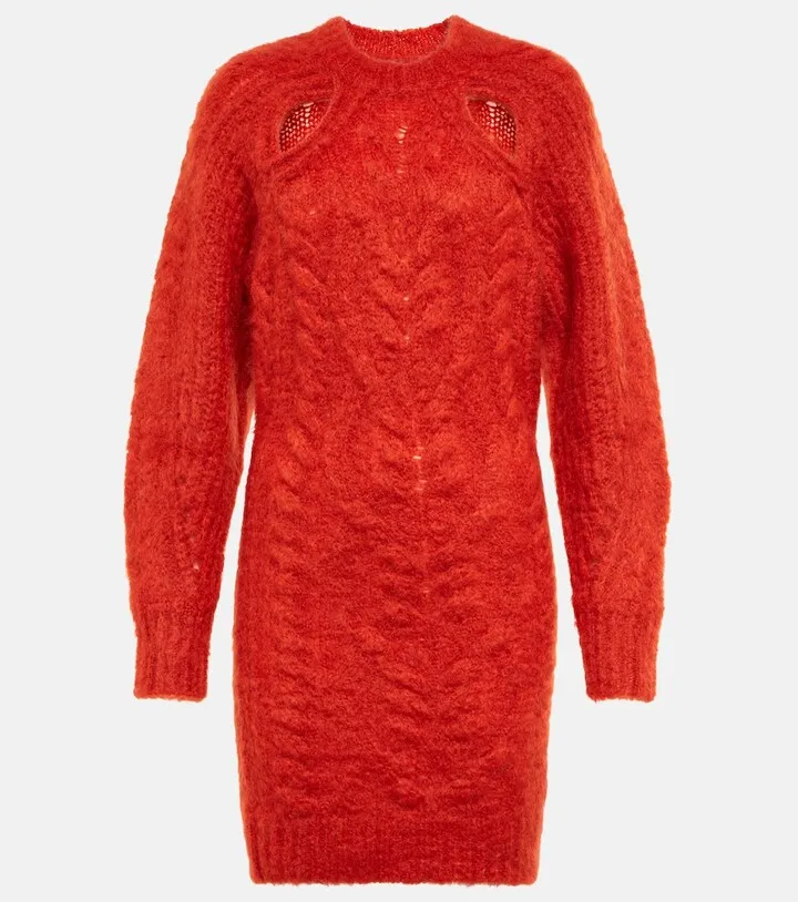 Dalima mohair-blend minidress