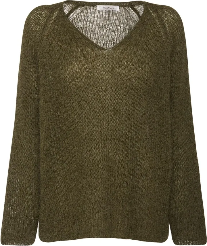 Tequila mohair blend V neck sweater