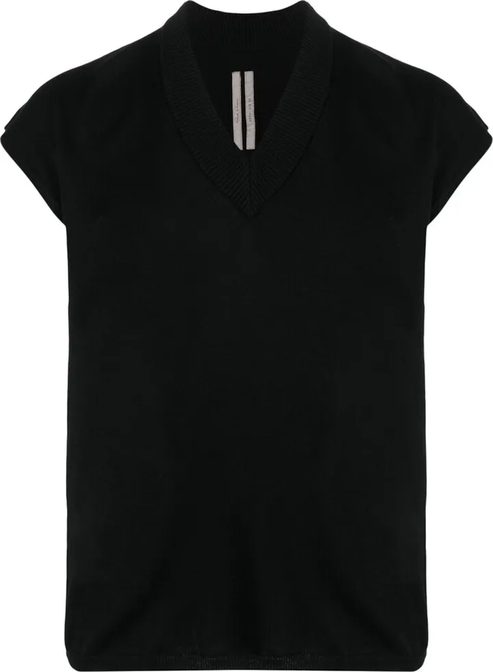 V-neck knitted tank top