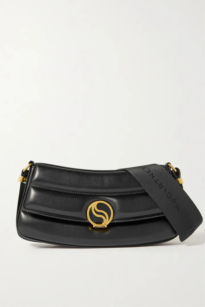 Stella McCartney - Padded Vegetarian Leather Shoulder Bag - Black