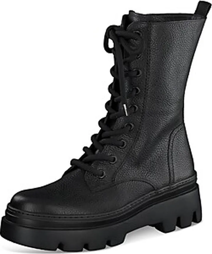 Paul Green Women's Olive Lace Up Lug Sole Combat Boots